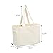 ATBAY Canvas Grocery Shopping Bags with Removable Bottom and Handles -Large Cloth Bag，Gift Bags 15.7