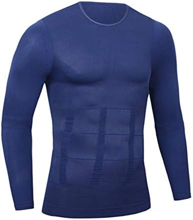 GGOODD Men Body Shaper Underwear Tight T Shirts Fast Drying Compression Long Sleeve Sports Elastic Tops Training Gym Corset