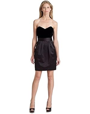 Theory Women's Paris Chanesa Strapless Sweetheart Dress Black