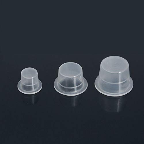 JISTL Tattoo Ink Cups Tattoo Rings Cups Glue Holder Disposable,Tattoo Pigment Pallet Holder Rings Palette For Eyelash Extension Makeup Nail Art (Mixed, White-300Pcs) - Thumbnail 2