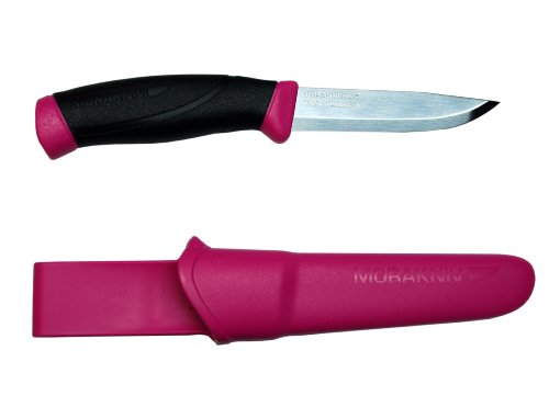 Morakniv Companion Fixed Blade Outdoor Knife with Sandvik Stainless Steel Blade, 4.1-Inch, Magenta
