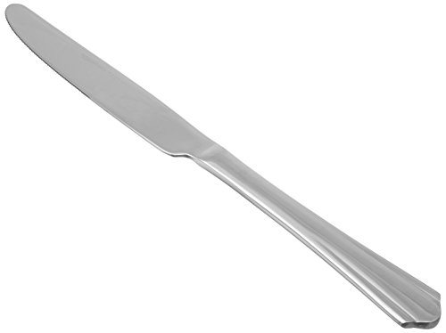 AmazonBasics Stainless Steel Dinner Knives with Scalloped Edge, Set of 12