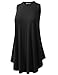 URBANCLEO Womens Mock Neck Sleeveless eLong Tunic Top Shirt BLACK 2XLARGE