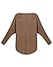 ZANZEA Women's Off-Shoulder Batwing Sleeve Blouse Casual Loose Oversized Baggy T-Shirt Sweater Pullover Top Brown