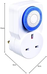 Masterplug TMS24-MP Energy Saving Daily Mechanical Segment Timer Plug White view 9