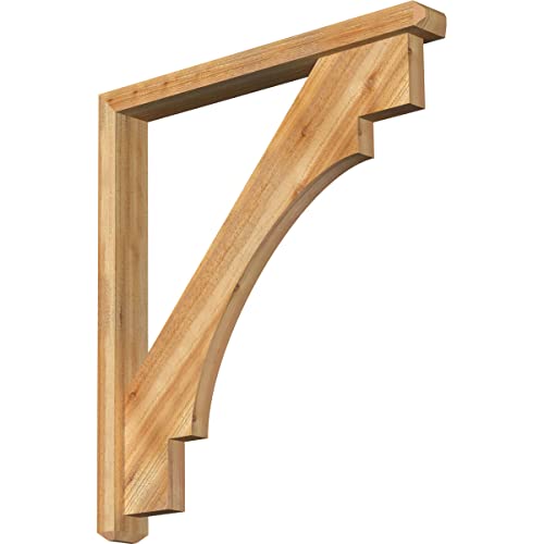 4"W x 34"D x 38"H Merced Craftsman Rough Sawn Bracket w/Offset Brace, Western R…