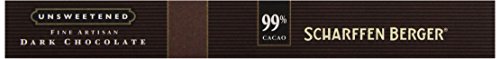 Scharffen Berger Unsweetened Dark Chocolate Baking Bar (99% Cacao), 9.7 oz