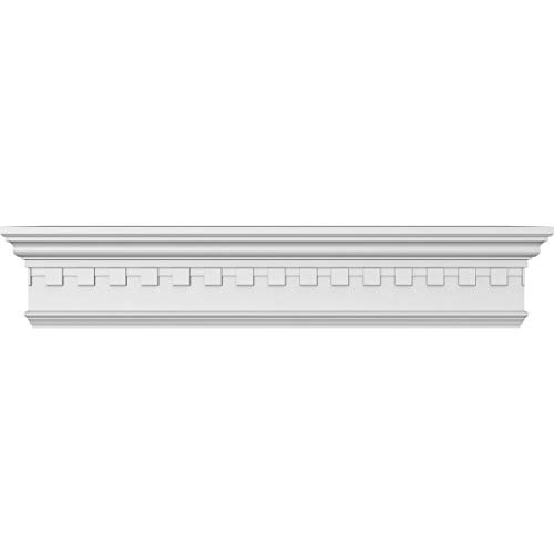 Endurathane Traditional Crosshead with Trim, & Dentil Trim, 58" Bottom Width x…