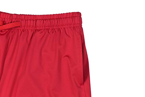 PIQIDIG Youth Boys' Loose Fit Athletic Shorts Quick Dry Active Shorts with Pocket, 2-Pack (Red(1-Pack), X-Small)