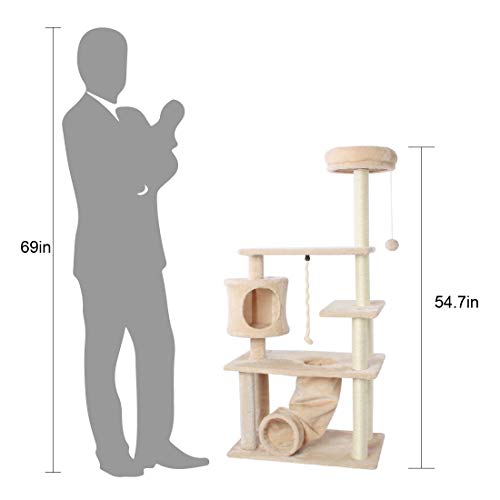 CUPETS Cat Tree Cat Climber Kitten Activity Tower Condo Multi Level Pet