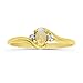 10k Yellow Gold Oval Opal And Diamond Ring