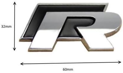 Carbon Genetics Black Chrome VW R Line Rear Boot Tail Gate Badge Emblem For Golf GTI R Rline