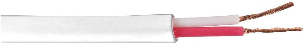 2-Core Unscreened Shielding Loudspeaker Cable 16Awg Wire Gauge 2 X 1.50mm White 100M, Speaker Cables