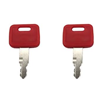 2 Pcs AT194969 AT147803 H800 Ignition Key fits Excavator John Deere Excavator Case Hitachi New Holland