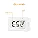 LinkDm 4 Pack White Mini Digital Electronic Temperature Humidity Meters Gauge Indoor Thermometer Hygrometer LCD Display Fahrenheit (℉) for Humidors, Greenhouse, Garden, Cellar, Fridge, Closet