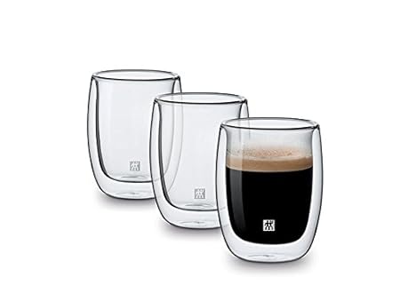 ZWILLING Doppelwandiges Glas , Kaffee 200ml, 3-er Set