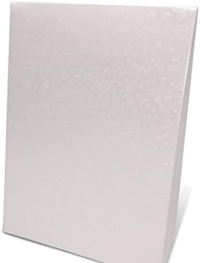 JGB Online Retail Decorative Gift Favor Boxes with Lid, Set of 12, Best Designer Quality for Birthday, Wedding, Holidays, by Giovanni Grazielli, Embossed White