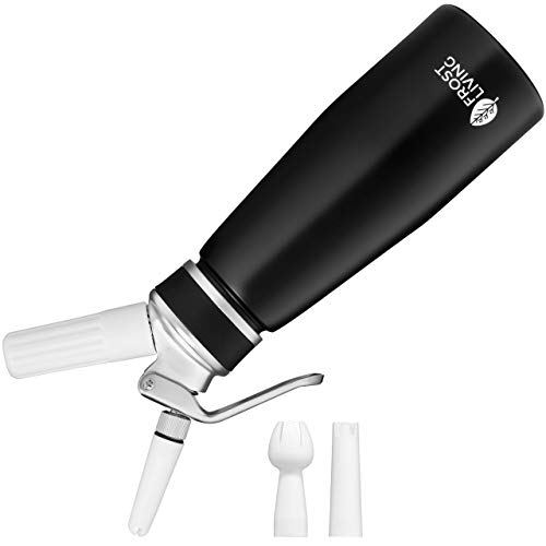 PROFESSIONAL ALUMINUM WHIPPED CREAM DISPENSER Stainless Steel trigger