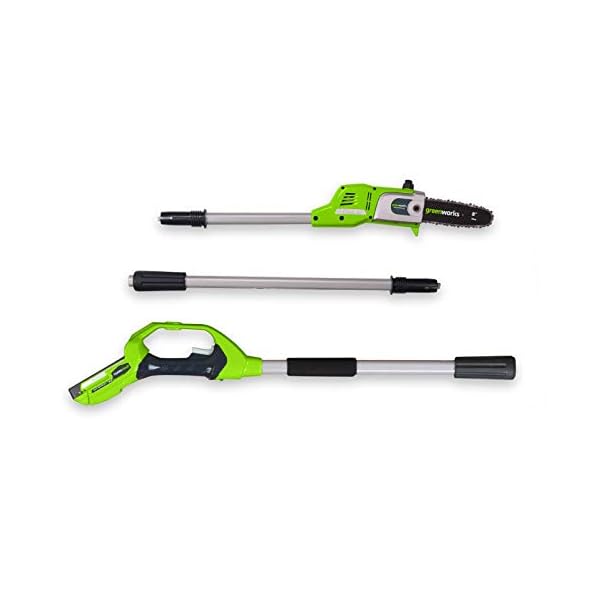 Greenworks G24PS20K2 Akku Hochentaster,20 cm BlattlÃ¤nge, 6,7 m/s Kettengeschwindigkeit, 3,2 kg, automatisches Ãl-System, 50 ml Ãltank, 2,6m Stangenreichweite,24V 2Ah Akku & LadegerÃ¤t, 3 Jahre Garantie – Bild 5