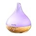 Homasy 330ml Essential Oil Diffuser, 256 Soothing Light Colors Whisper-Quiet Operation Oil Diffuser with Sleep Mode Design, Waterless Auto-off and BPA-free Aromatherapy Diffuser for Office, Home, Yoga