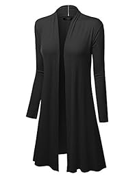 MBJ cardigan abierto con mangas largas para mujer - fabricado en EE.UU.