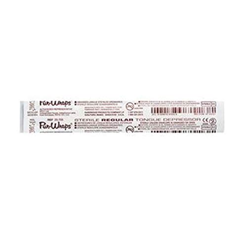 Puritan 25-711 Junior Tongue Depressor, Individually Wrapped, Sterile, 5-1/2 x 5/8" (Case of 1000)