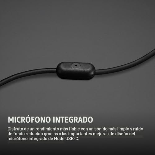Auscultadores com fios em modo USB-C: Microfone incorporado, ajuste personalizável, cabo à prova de emaranhados e drivers dinâmicos | Assistente de Voz | Ligação USB