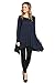 Frumos Womens Tunic Tops for Leggings Round Neck Top Navy 2X-Large