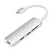 Purgo USB Type-C Hub with Card Reader,2 USB 3.0 Ports, Type-C Charging Port for MacBook Pro,Chromebook and More (Silver)