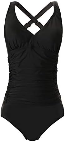 FLYRONG Swimming Consume for Women V Neck One Piece Tummy Control Swimsuits for Women Swimwear