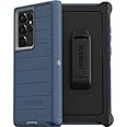 OtterBox Defender Pro Case & Belt Clip/Stand for Samsung Galaxy S22 Ultra (NOT S22 or Plus or Other Models) (Fort Blue)
