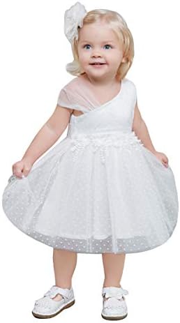 little dragon pig Girl White Tutu Dress Off Shoulder Holiday Birthday Wedding Party Chiffon Dresses