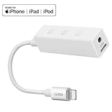 [Apple MFi Certified] Headphone Splitter, 2 in 1 Lightning to 3.5 mm Earphone and Charger Adapter Compatible with iPhone 7/7 Plus/8/8 Plus/X, Support iOS 11/10.3