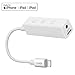 [Apple MFi Certified] Headphone Splitter, 2 in 1 Lightning to 3.5 mm Earphone and Charger Adapter Compatible with iPhone 7/7 Plus/8/8 Plus/X, Support iOS 11/10.3