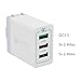 Quick Charge 3.0,Onlier 30W Qualcomm USB Wall Charger 3-Port USB Fast Travel Adapter for Samsung Galaxy Note8 / S8 / S8+ / S7 / Edge, iPhone X / 8 / 7 / Plus, iPad Pro / Air 2, LG G5 and More