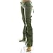 Molecule Women's Himalayan Hipsters Low Rise Flared Green Cargo Pants | USA 2/S (Tag M) Field Green