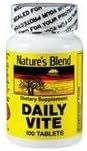 Nature's Blend Daily Vite 100% Daily Value 100 Tablets - Buy Packs and Save (Pack of 2)