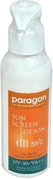Paragon sun screen lotion till 55'C non visible micron technology solar shield spf 30/*PA++