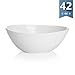 Sweese 104.101 Porcelain Bowl - 42 Ounce for Cereal, Salad and Popcorn - Set of 1, White
