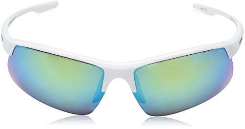 Suncloud Flyer Sunglasses, White Frame/Green Mirror Polycarbonate Lens, One Size