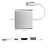 NAGFAK USB C to HDMI Multiport Adapter USB 3.1 to HDMI 4K Video Converter/USB 3.0 hub Port PD Quick Charging Port with Large Projection for 2015/16/17/18 MacBook/MacBook Pro