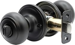 Copper Creek Matte Black Door Knobs - Round