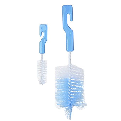 VESNIBA Baby Bottle Feeder Glass Teat Brush Twin Pack Small & Large Tool Cleaning