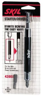 Click Here to See More Images Skil 43955 Screw Starter/Driver Set w/#2 Phillips, #6 & #8 Slotted Bits