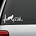 Bluegrass Decals German Shepherd Heartbeat Monitor Decal Sticker (White, 7.5