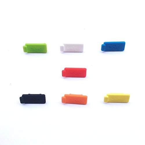 ThreeBulls Rubber USB A Type Female Anti Dust Plugs Stopper Protective Caps Cover 7Pcs (Black, yellow, orange, red, green, white, blue)