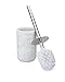 Essentra Home White Toilet Brush and Holder with Chrome Handle