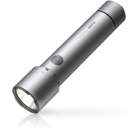 Torcia LED Potente Professionale, Torcia Tattica Ricaricabile Super Luminosa, Torcia Impermeabile IP68 con Clip, 5 Modalità Torce Portatili per Emergenza, Esterno, Campeggio