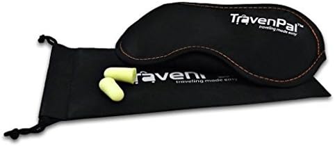 Travenpal Contoured Sleep Mask + Travel Pouch &amp; Ear Plugs, One Size Fits All by TravenPal