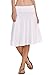 12 Ami Solid Basic Fold-Over Stretch Midi Short Skirt White Medium